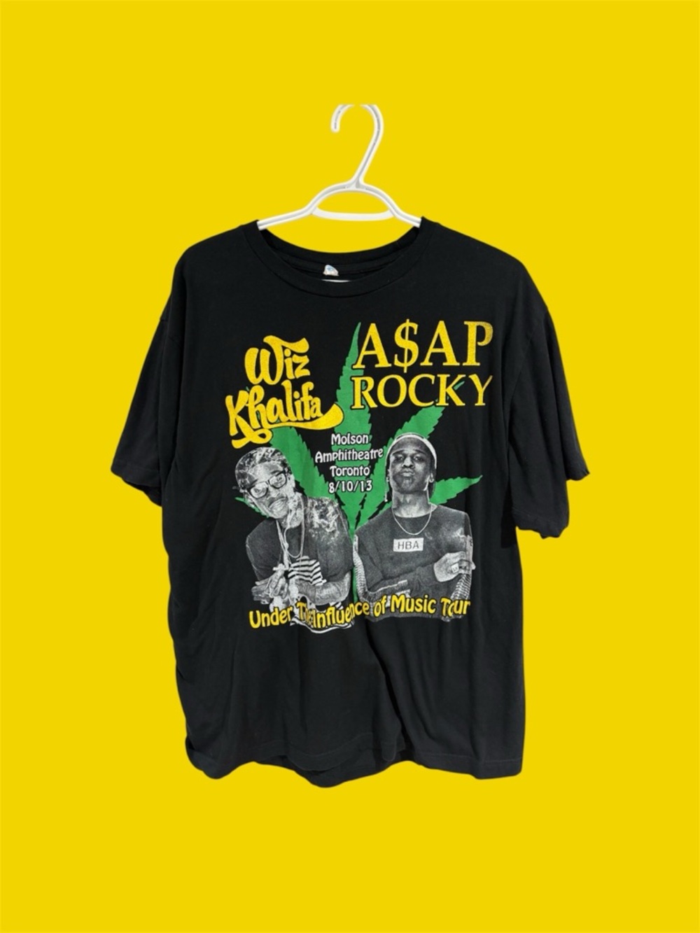 2013 VINTAGE ASAP ROCKY X WIZ KHALIFA TOUR T SHIRT